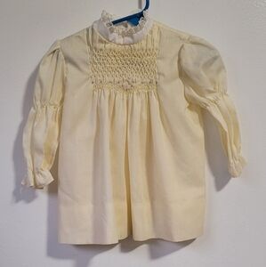Cream Kids Top with Lace Collar